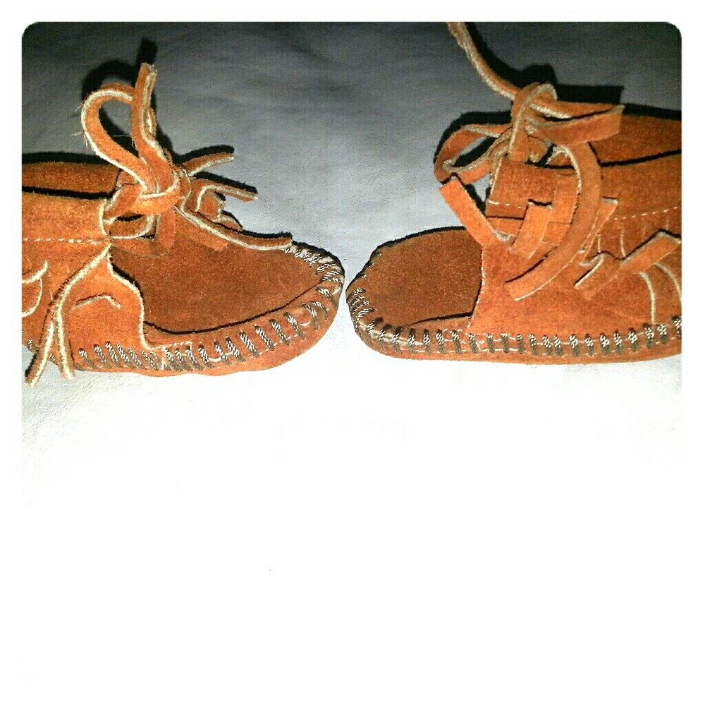 Suede Leather Baby Moccasins fringe